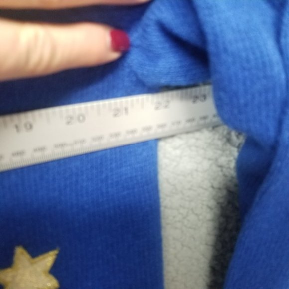 TIARA INTERNATIONAL Women's Royal Blue Christmas Snowman Cardigan Sweater XL - Picture 7 of 8